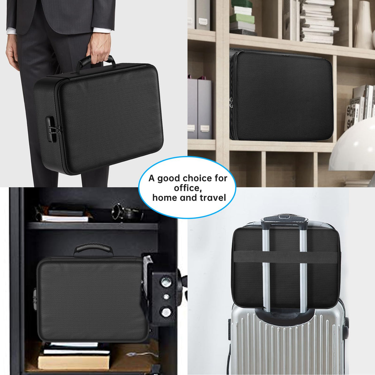 ENGPOW 5200°F Fireproof Document Bag with Lock,Upgraded Heat Insulated Fireproof&Waterproof Box 8 Layers File Organizer,Portable Home Travel Safe Storage for Important Documents,Passports,Laptop ENGPOW