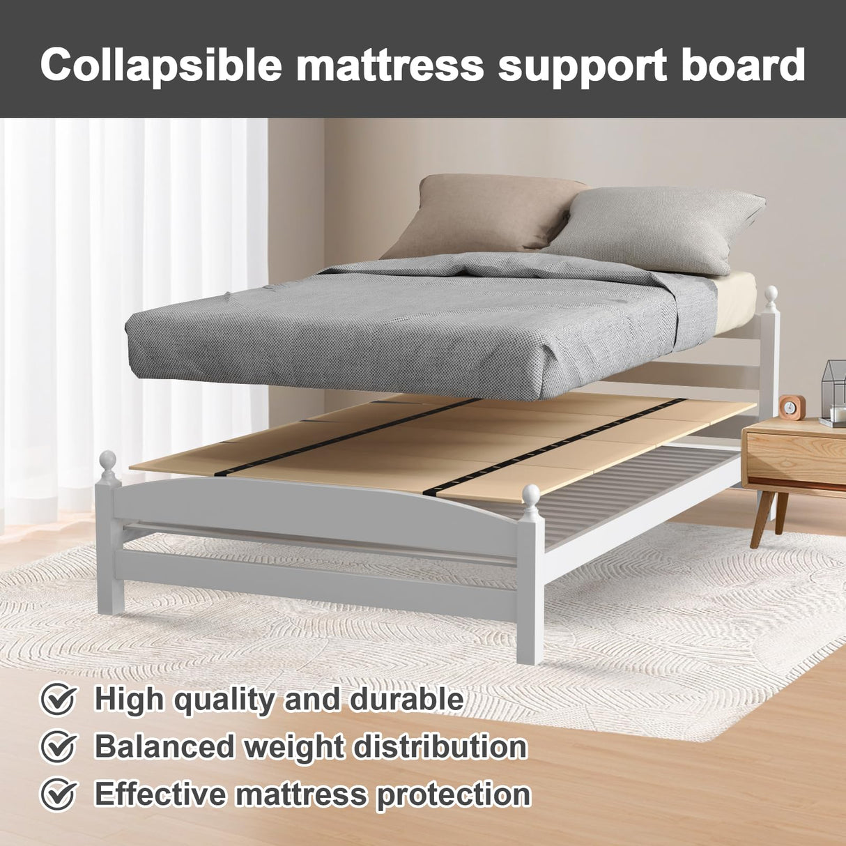 Imperius Mattress Support Wooden Bunkie Board/Bed Slats/Queen Bed Board Under Mattress Support(30"x 60" Twin Size) Imperius