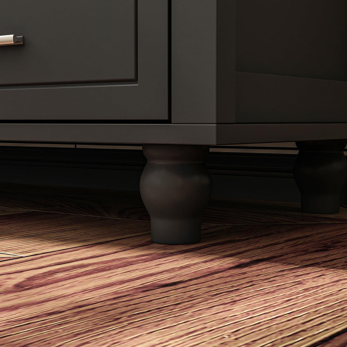 ECACAD Bookcase Storage Cabinet with Glass Doors & Drawer, 3-Tier Wooden Bookshelf Display Cabinet for Living Room, Home Office, Black (36.2”L x 14.6”W x 70.9”H) ECACAD