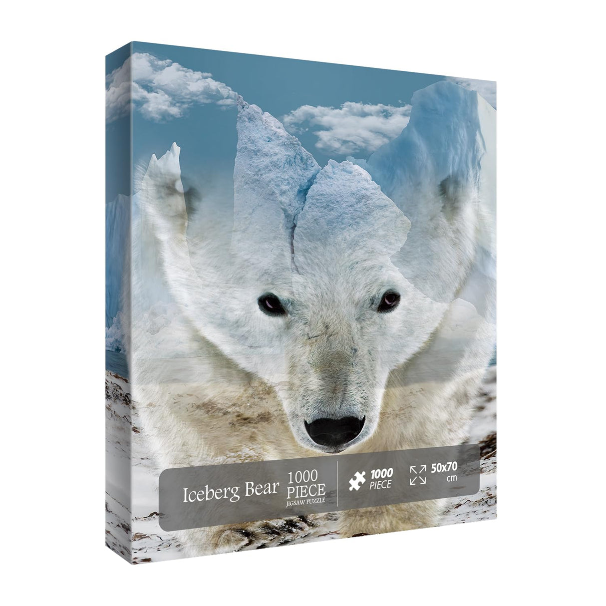 Animal Bear Jigsaw Puzzle for Adult 1000 Piece, Challenging Impossible Difficult Hard Puzzles for Adult, Nature Wildlife Hunting Puzzle 1000 Pieces BBOLDIN