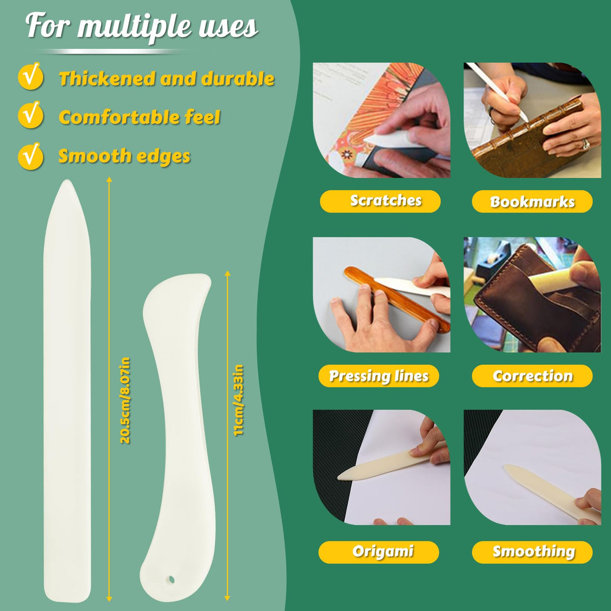 WONVOC Book Binding Kit, Book Making Kit, Bone Folder Tool for Paper Crafting, Awl Tool Bookbinding,Waxed Thread, Bookbinding Needles for DIY Bookbinding Crafts WONVOC