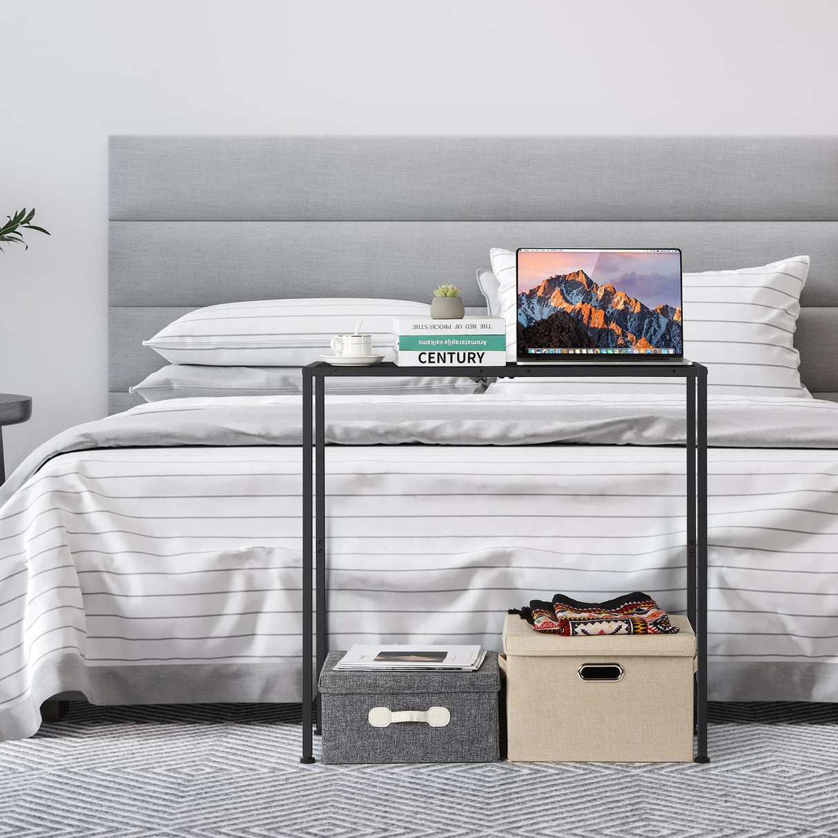 Console Table for Entryway Small Tables, Black Narrow Console Hallway Table Living Room Furniture, Thin Side Table Back of Sofa Skinny Behind Couch Table, Entrance Table for Entryway Foyer Bedroom NOVIMANGO