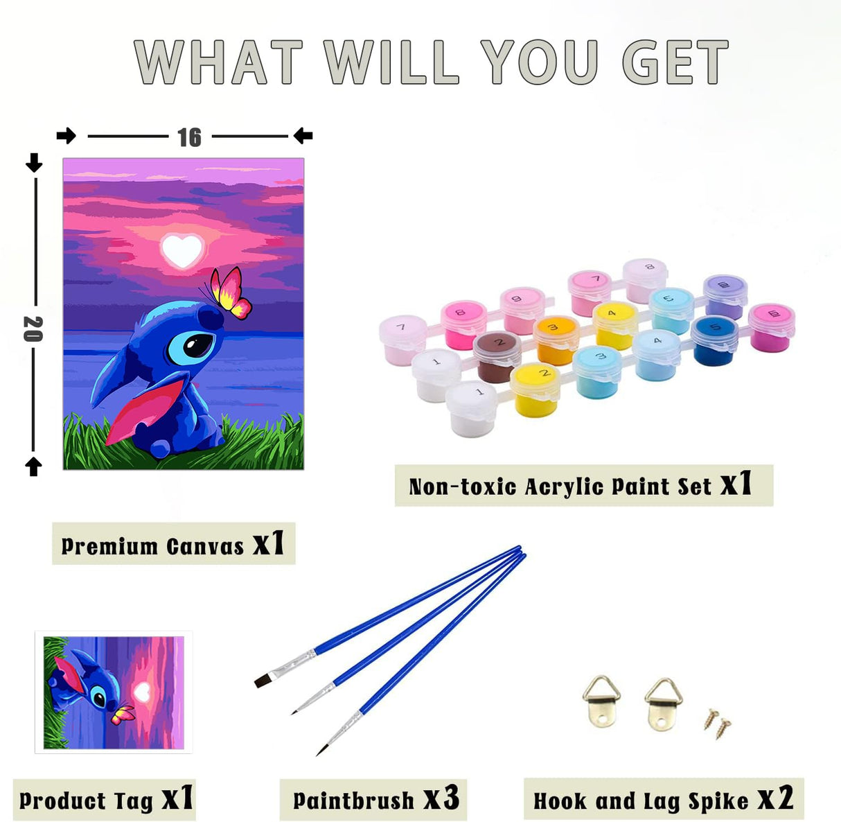 FILASLFT Paint by Numbers for Adults, Adults Paint by Number Kits on Canvas, Oil Painting for Beginner,Suitable for Office, Home, Wall Decoration and Gifts 16x20 Inches. FILASLFT