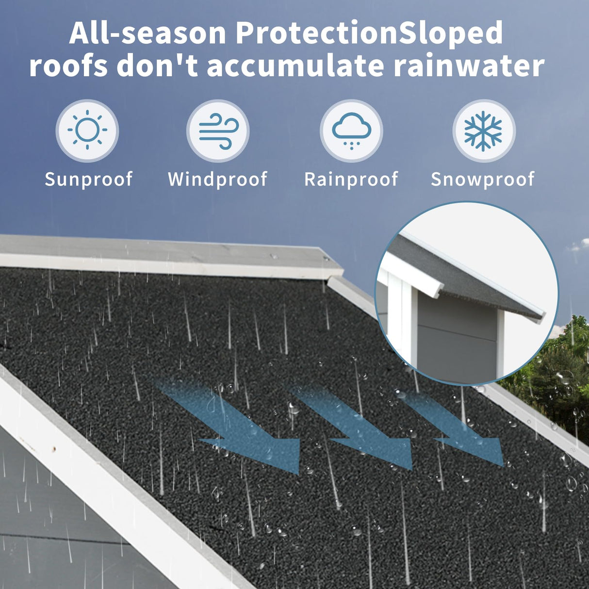 COEWSKE Outdoor Storage Shed, Small Tool Storage Cabinet, Waterproof Weather Resistant Wood Storage House Lockable with Floor for Backyard, Garden, Patio COEWSKE