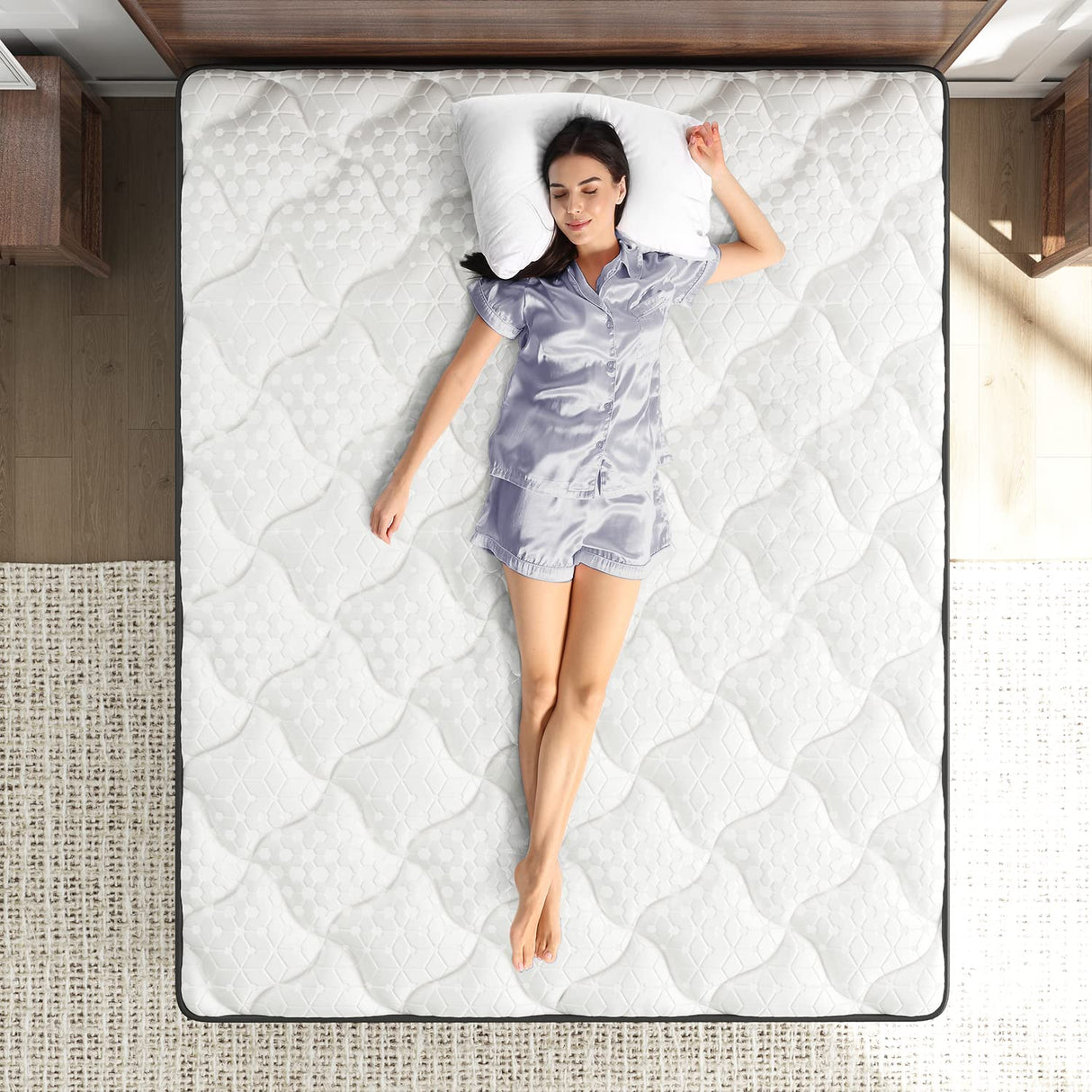 Maxzzz King Mattress in a Box 14 Inch Bamboo & Gel Infused Memory Foam Pocket Spring Hybrid Mattress - Medium Firm - Pressure Relief - CertiPUR-US Certified Maxzzz