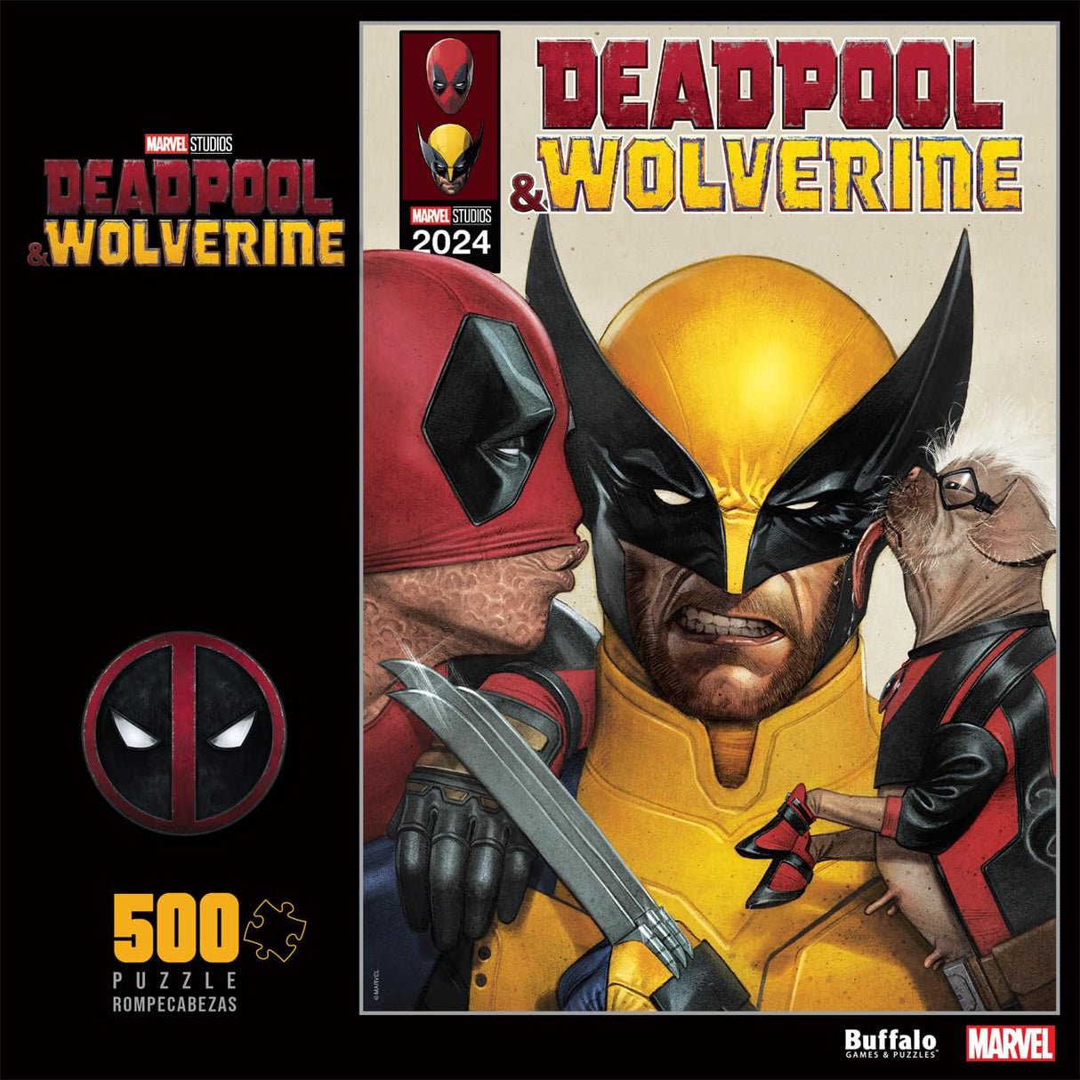 Buffalo Games - Marvel - Deadpool Comic Book - 500 Piece Jigsaw Puzzle for Adults -Challenging Puzzle Perfect for Game Nights - Finished Size is 21.25 x 15.00 Buffalo Games