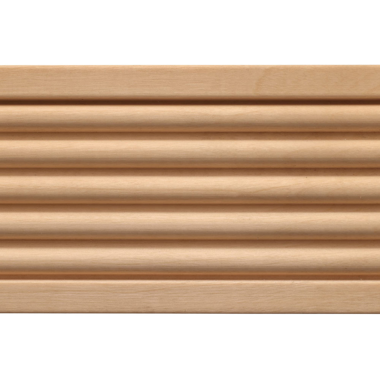 819-4FTWHW Unfinished White Hardwood Reversible Fluted/Reeded Casing Moulding ORNAMENTAL