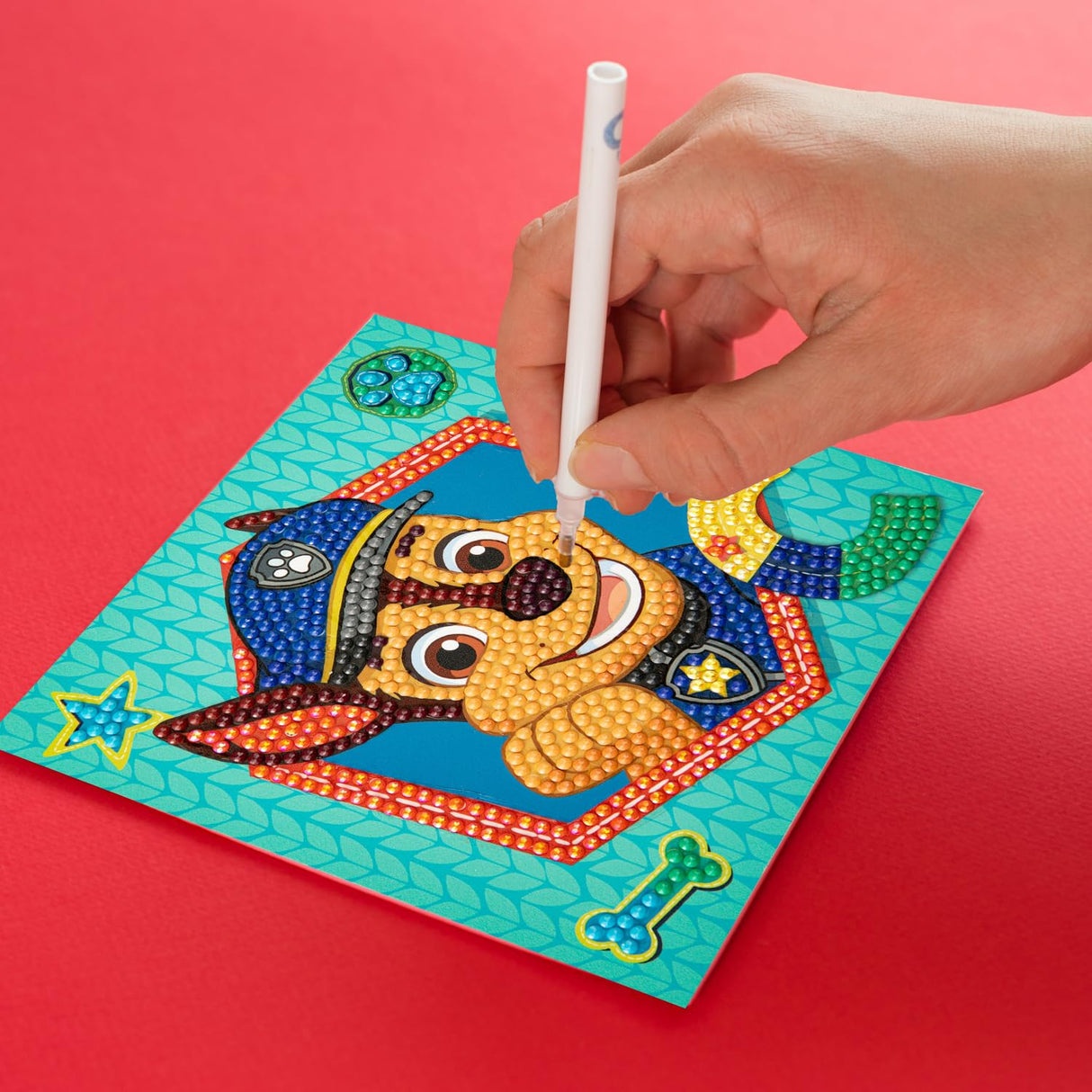 DIAMOND DOTZ PAW Patrol Chase Diamond Painting Kits for Adults - Diamond Art Kits a Relaxing Creative Craft Kit with Dotz Gems DIAMOND DOTZ