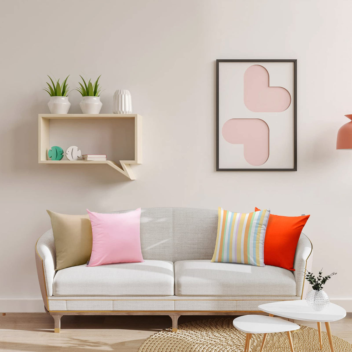 Thmyo 2 Pack 100% Cotton Solid Decorative Square Throw Pillow Covers DIY Throw Pillowcase Blank Sublimation Pillow Cases White Cushion Cover(18x18 inch, ONLY Covers,NO Pillow Inserts) Thmyo