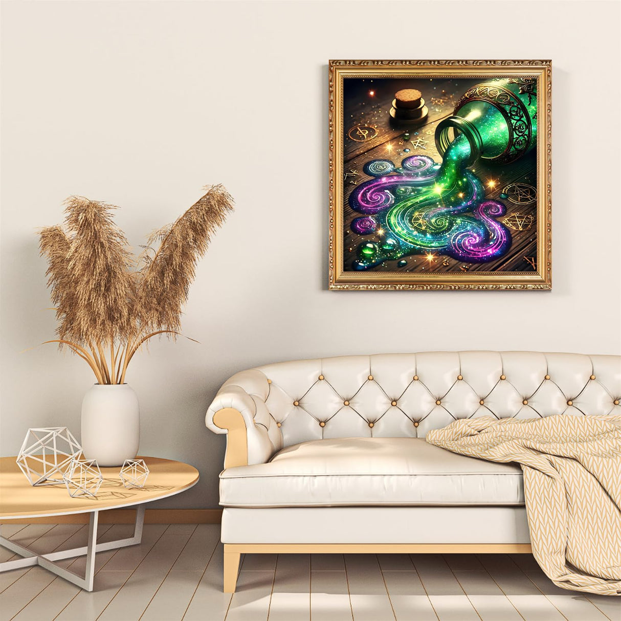 Magic Bottle Diamond Art Kits for Adults, 5D Diamond Painting for Beginners, Diamond Dot, Dimond Art Paintings Kit, DIY Gem Painting Kit, Crafts for Adults, Crystal Art Home Wall Decor Gifts 14x14inch Rekxtmo