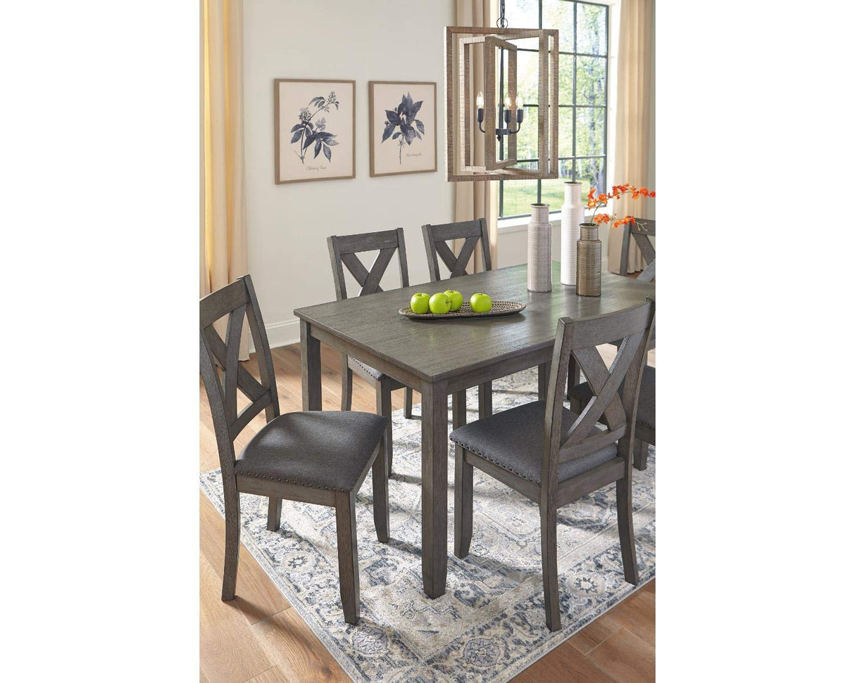 Signature Design by Ashley Caitbrook Rustic 7 Piece Dining Set, Include Table and 6 Chairs, Gray Signature Design by Ashley
