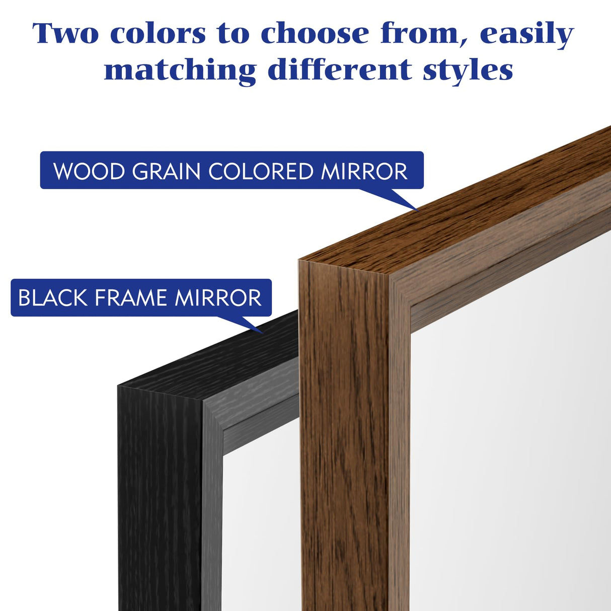 JISOSO 24X36 Inch Bathroom Mirror, Rectangular Bathroom Vanity Mirror, Walnut Wood Grain Framed Mirror for Wall, Tempered Glass, Anti-Rust, Horizontal/Vertical JISOSO