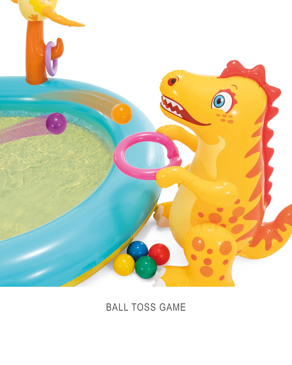 Intex 11' x 7.5' x 44" Dinoland Play Center Kiddie Inflatable Outdoor Swimming Pool Intex