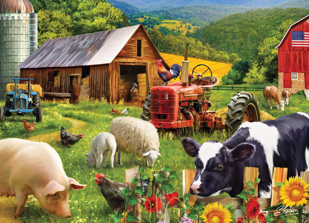 Vermont Christmas Company Farm Friends Jigsaw Puzzle 1000 Piece Vermont Christmas Company
