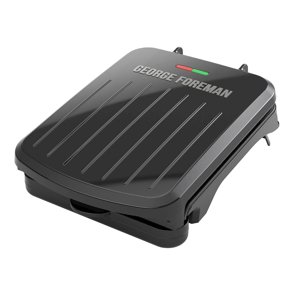 George Foreman 2-Serving Classic Plate Electric Indoor Grill and Panini Press, Black, GRS040B George Foreman