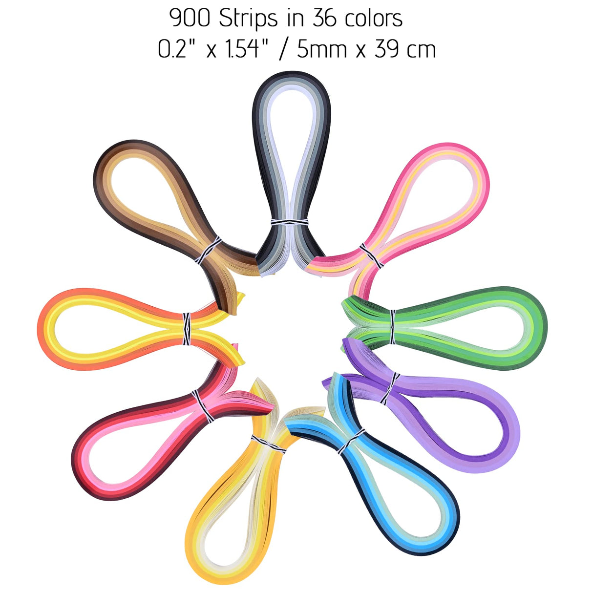 YURROAD Quilling Paper Set with 900pcs 5mm Quilling Paper Strips Filigree Tool Kit and Quilling Board Slotted Pen Curling Coach Crimper YURROAD