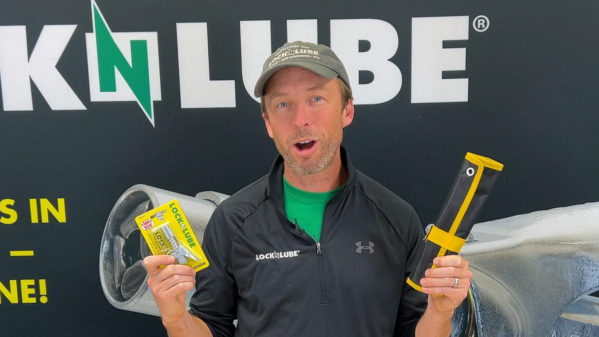 LockNLube 8-Piece Quick Connect Greasing Accessory Kit. Complete grease fitting connection kit. Reach any grease fitting on any machine. The rip-stop case keeps tools clean and portable. LockNLube