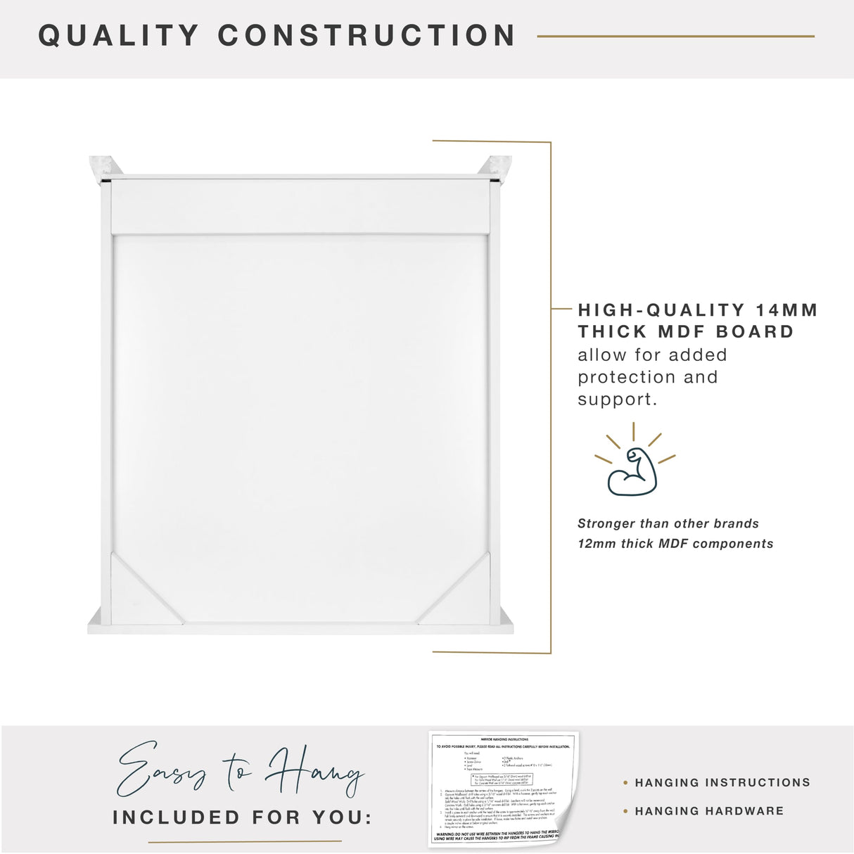 MCS 23x26 White Medicine Cabinet Organizer, Wall Mounted Bathroom Cabinet for Over-The-Toilet Storage, Bathroom Furniture & Restroom Organizer MCS