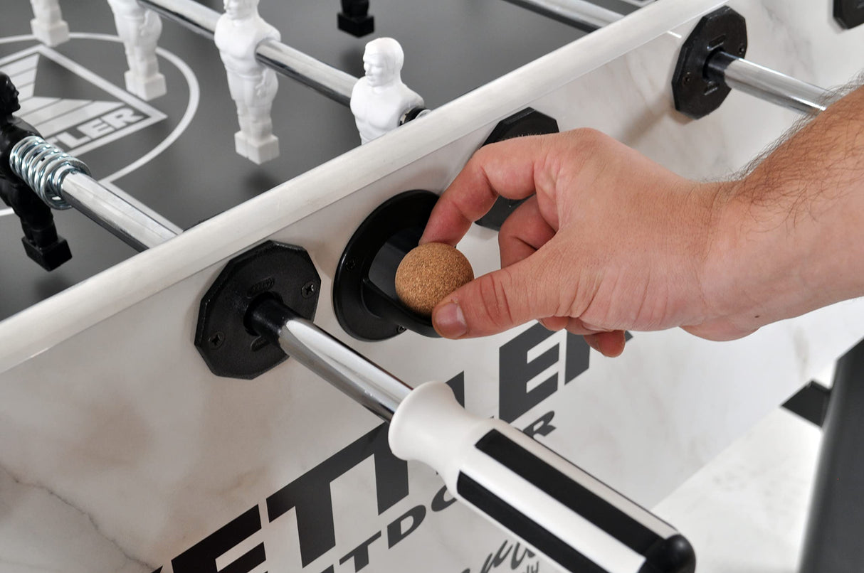 KETTLER Carrara Outdoor Foosball Table with 360 Degree Goalie Rotation, 5 Resin Balls, 5 Cork Balls and Premium Storage Cover KETTLER