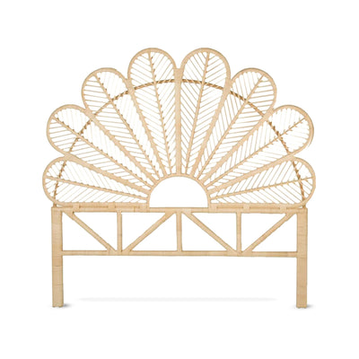 KOUBOO Petal Rattan Twin Headboard, Bedroom, Bedroom Furniture, Headboard, Twin Size, Tropical Decor, Bohemian Decor, Natural