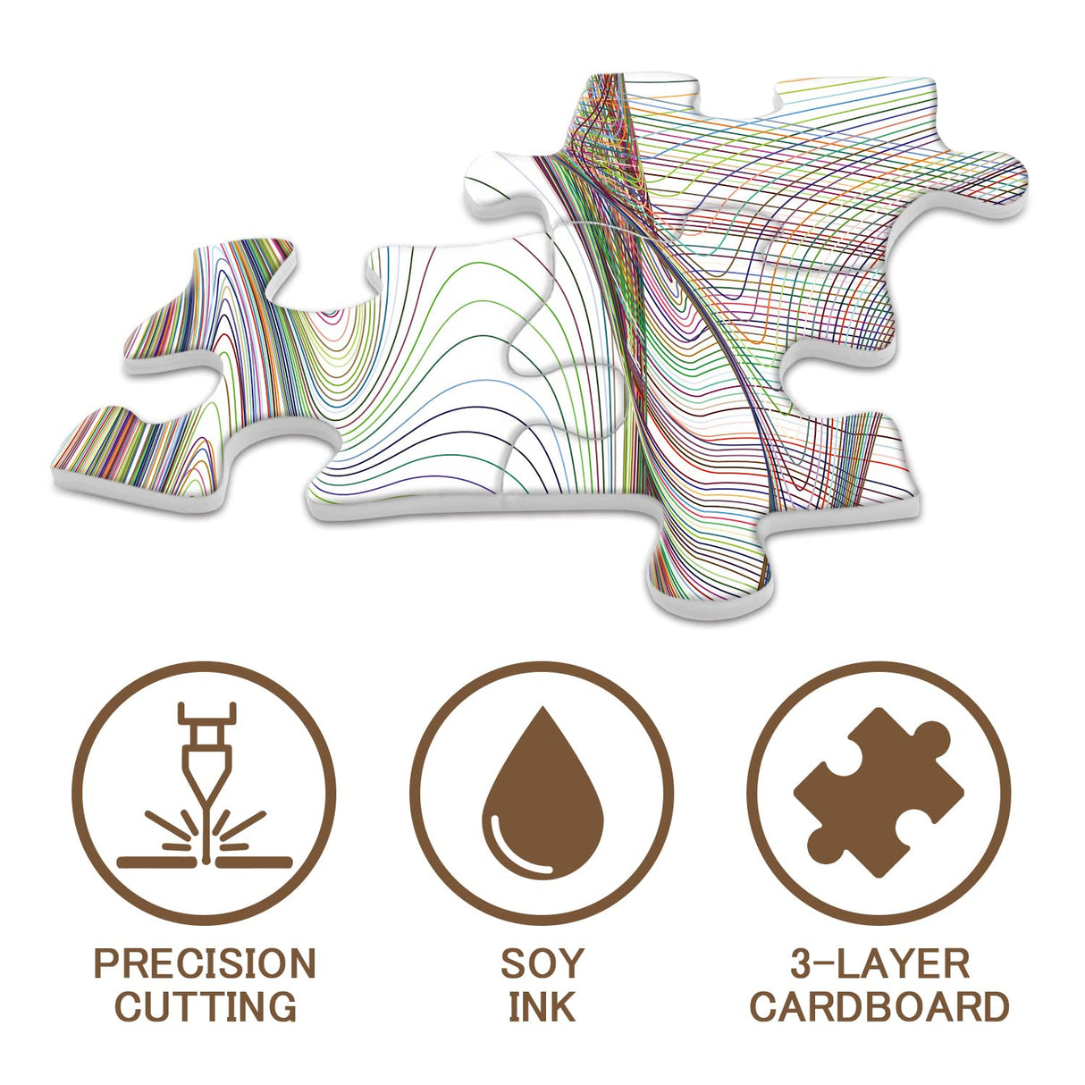 Impossible Puzzle 1000 Pieces, Hard Difficult Jigsaw Puzzles for Adults, Colorful Line Challenging Puzzles for Adults BBOLDIN