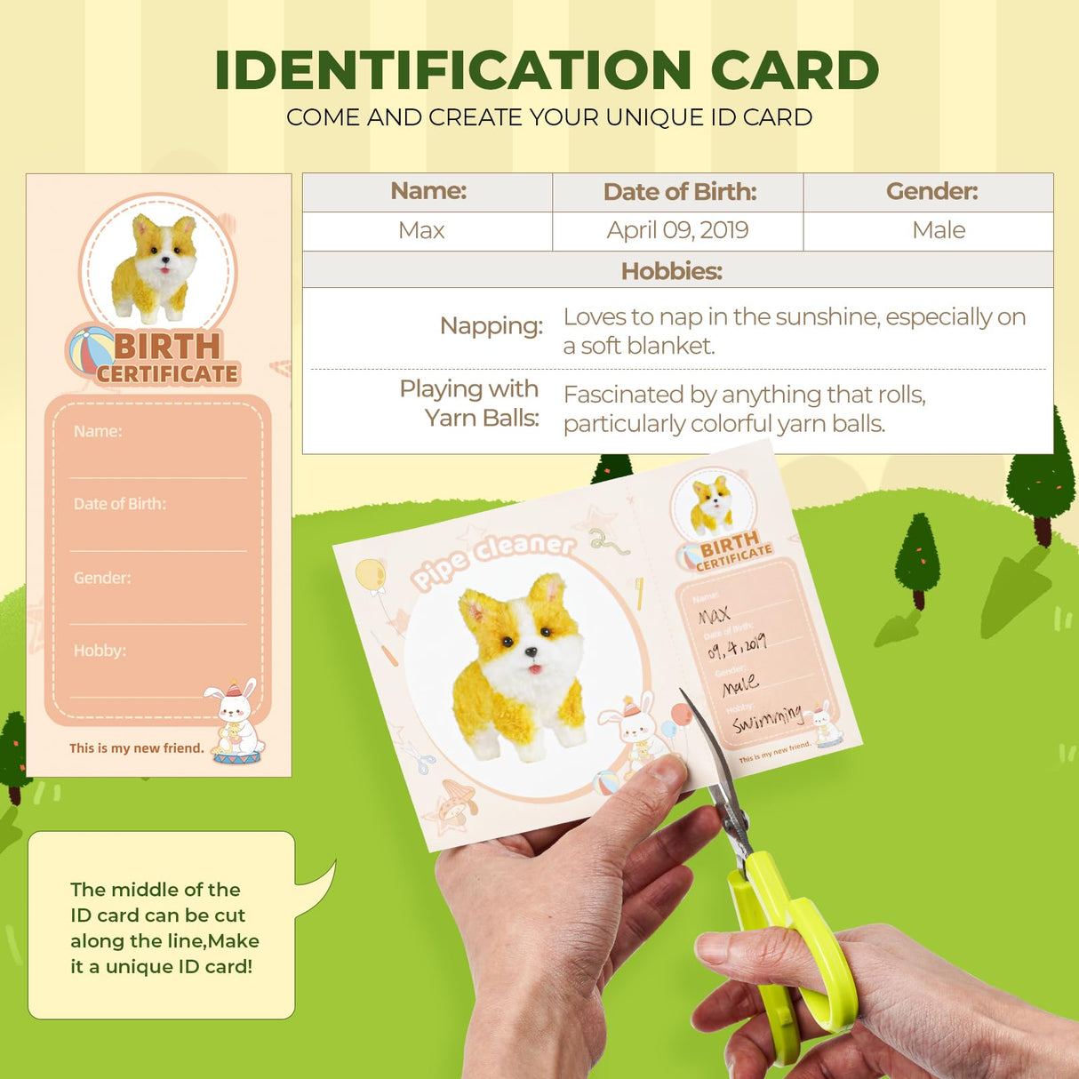 Pipe Cleaners Craft kit, A Pipe Cleaner kit Suitable for Beginners. It Includes a Kits for Making The Shapes of 4 Dogs and Comes with Simple and Easy-to-Understand Video tutorials. MOREJMTT