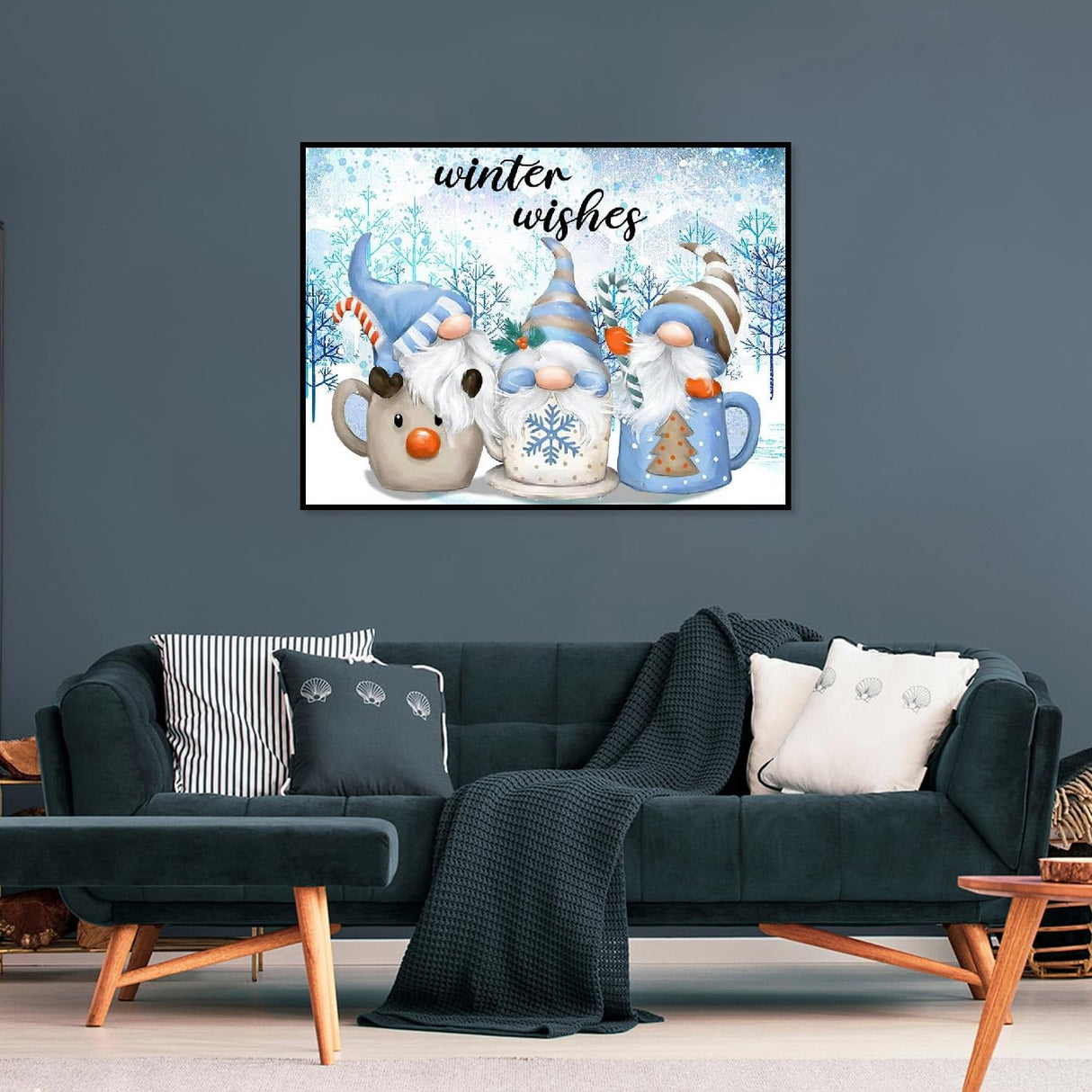 Gnomes Diamond Painting for Adults, Full Drill Round Gnomes DIY Diamond Art. Winter Diamond Painting Kits for Adults, Christmas Diamond Painting Kits 5D Gem Art Home Wall Decor 12x16inch. Generic