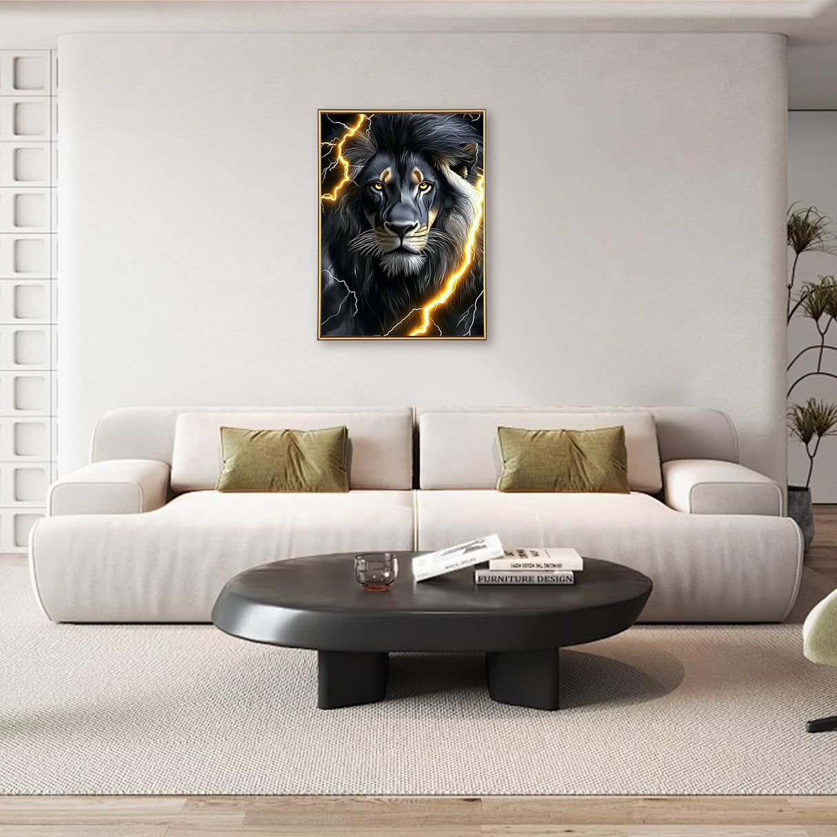 ZENDIYO Lion Diamond Painting Kits for Adults, 5D Diamond Art Kits for Adults Beginners, DIY Full Drill Diamonds Dots Gem Art Painting and Crafts for Home Wall Decor 12x16inch ZENDIYO