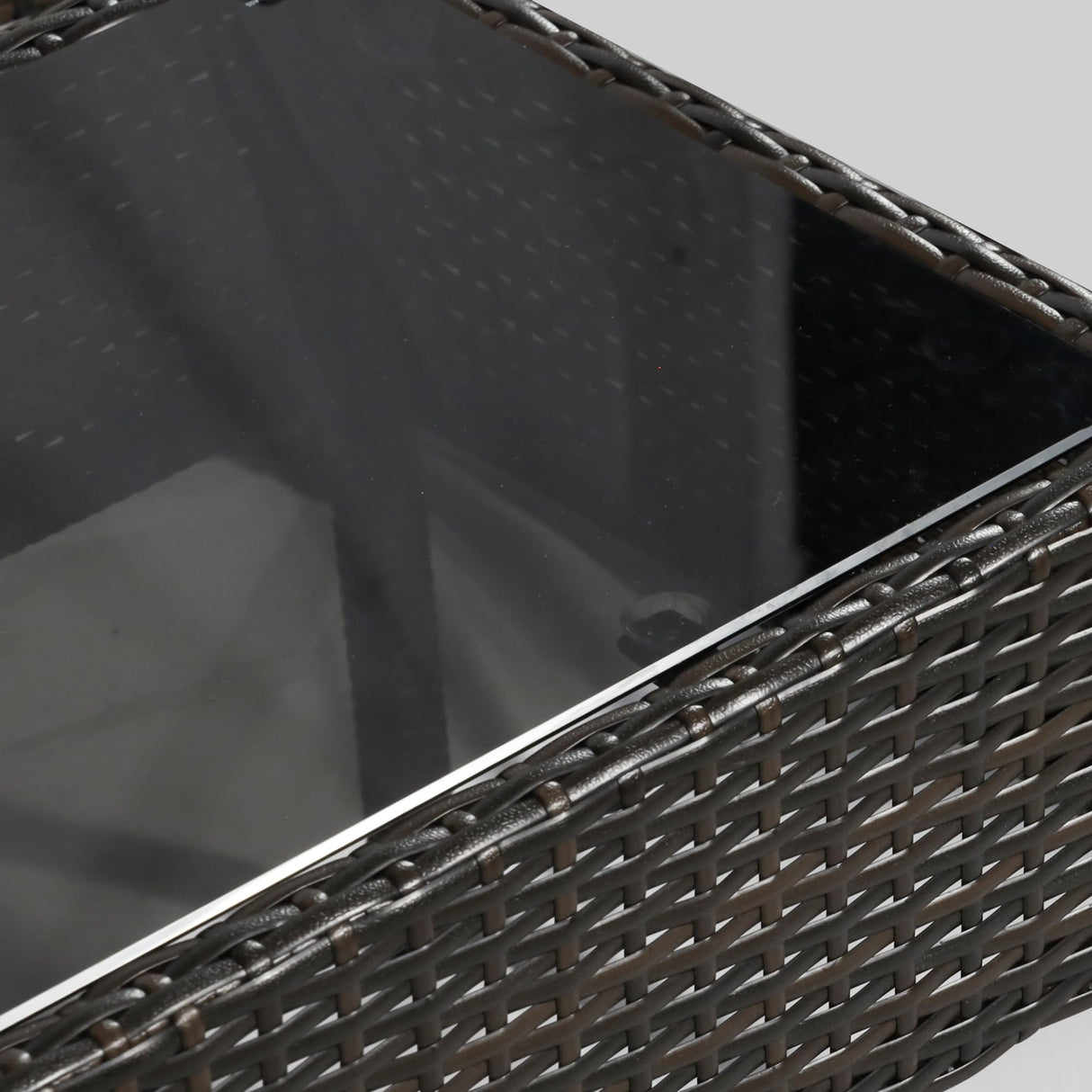 Outsunny Patio Furniture Set, 4 Piece Indoor Outdoor PE Wicker Conversation Set with Chairs, Loveseat Sofa, Cushions, Glass Table for Backyard, Sunroom, Pool, Garden, Brown Outsunny