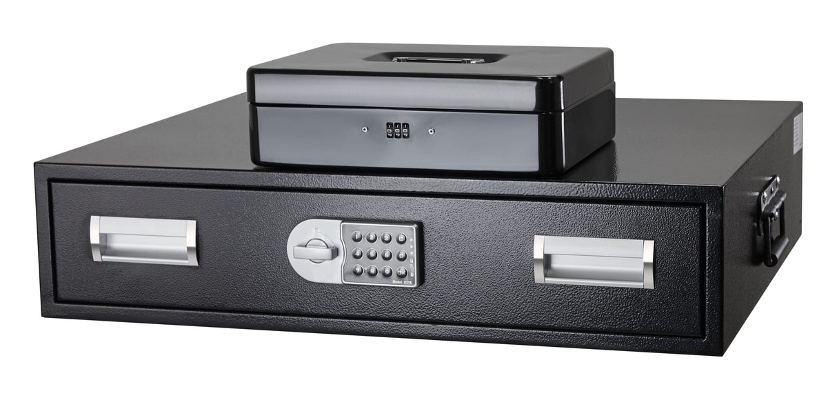 Under Bed Gun Safe Drawer for Pistol - Long Storage Case for Car Trunk Gun Storage - Pistol Safes for Home Jewelries and Pistols, Horizontal Gun Safe POCHAR