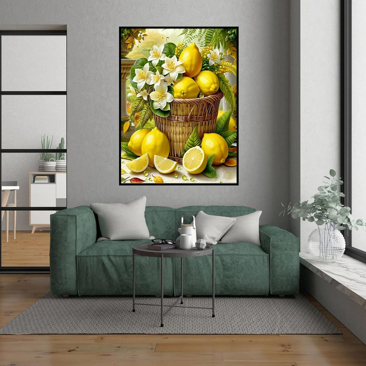 CHWGLFGG 5D Diamond Art Kits for Adults Beginners, Lemons Diamond Painting Kits, DIY Full Round Drill Paint by Diamonds Dot Gem Art for Adults, Home Wall Decor 12x16 Inch CHWGLFGG