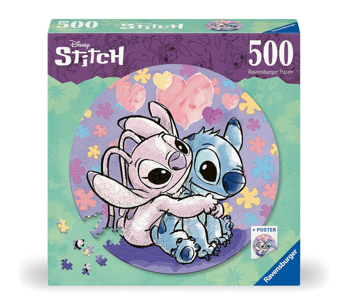Ravensburger Stitch - Circular 500 Piece Jigsaw Puzzle for Kids - Every Piece is Unique, Pieces Fit Together Perfectly Ravensburger