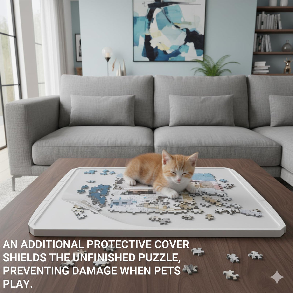 1500 Pieces Rotating Puzzle Board with 6 Drawers and Cover 35"x26"Portable Spinning Plastic with Rotating & Tilting Jigsaw Puzzle Table for Adults Gift for mom