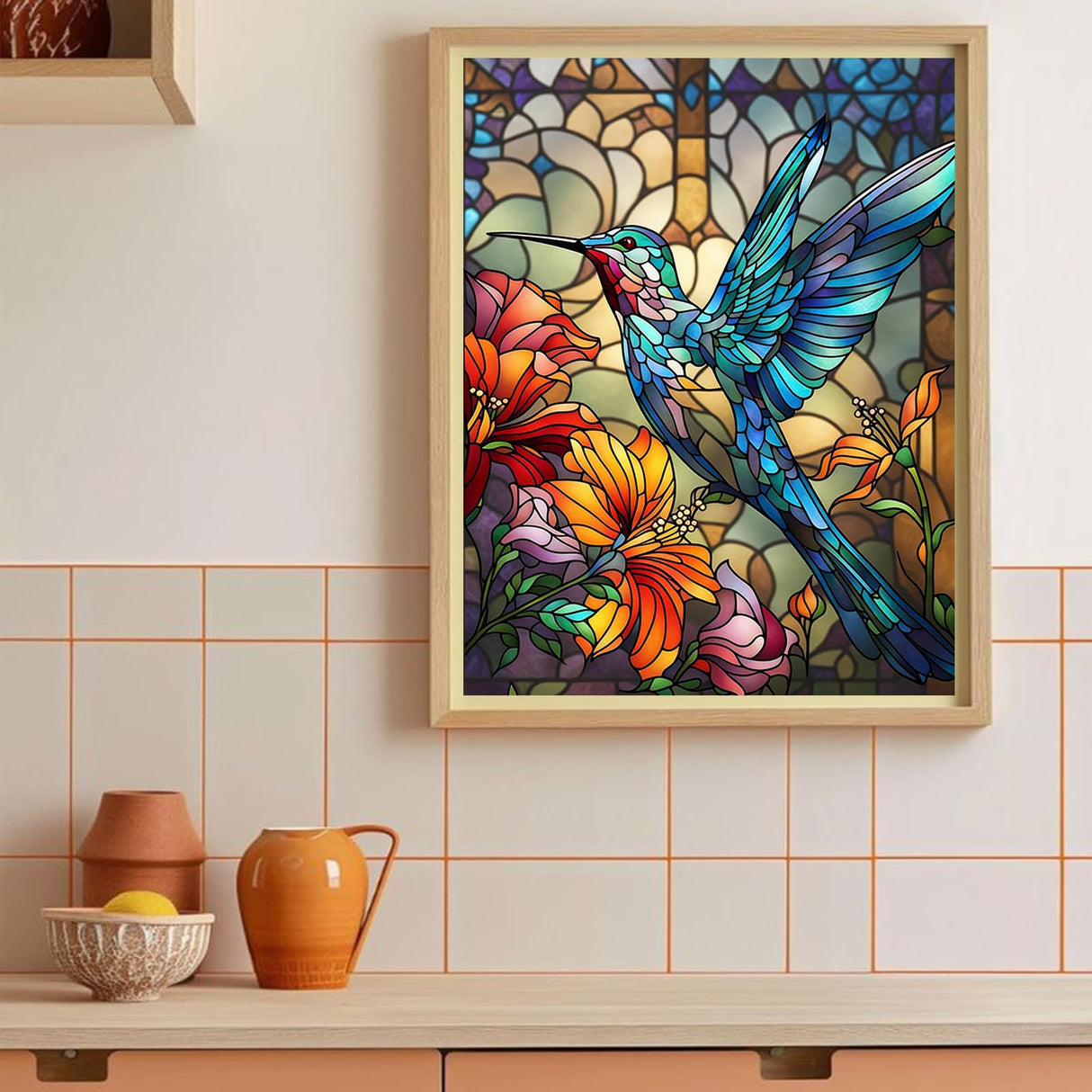 HITIRECOVI Paint by Numbers Kits for Adults,Hummingbird Paint by Numbers for Adults,Paint by Number Kits on Canvas,Home Wall Decor(16x20in) HITIRECOVI