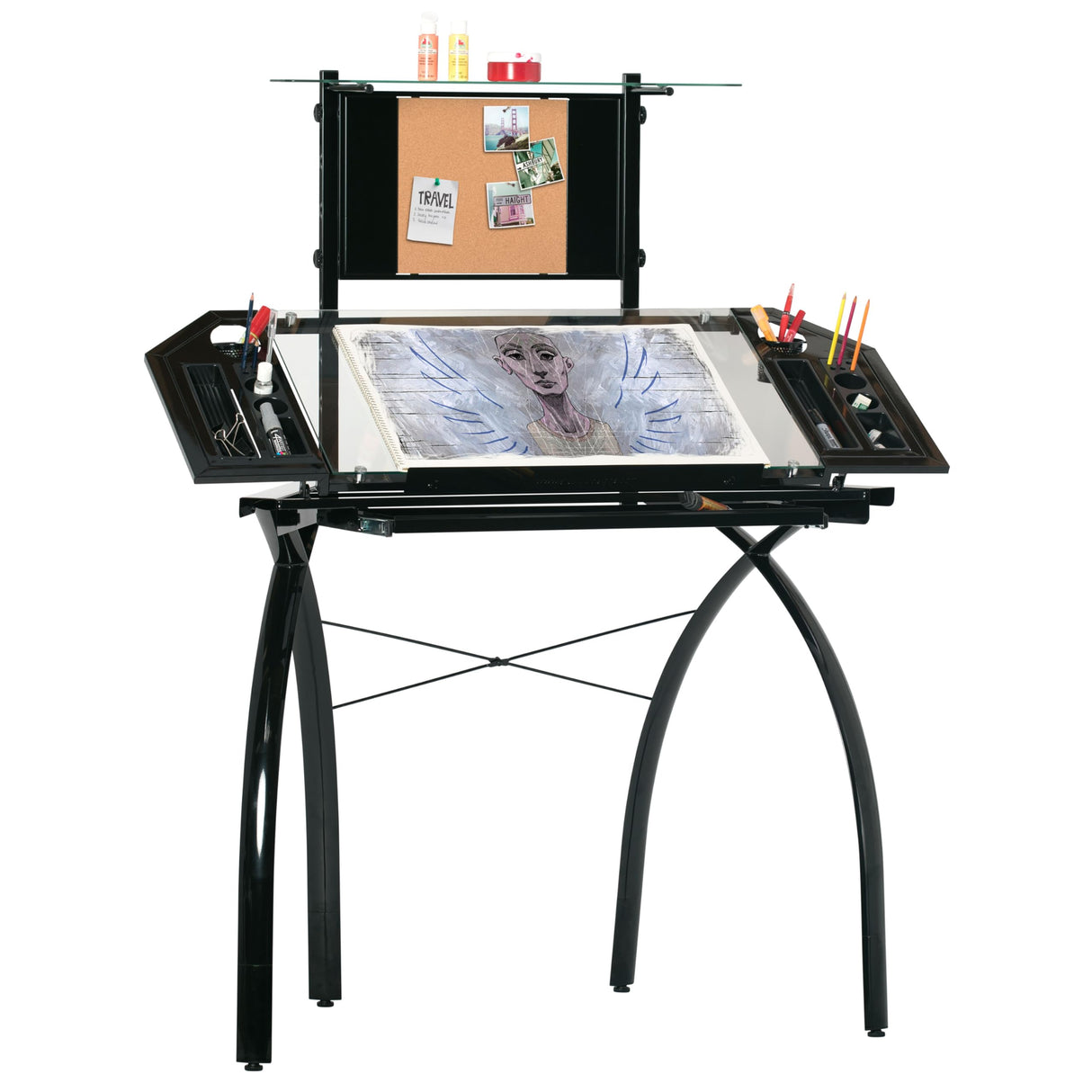 Studio Designs Futura Tower in Black with Clear Glass SD STUDIO DESIGNS