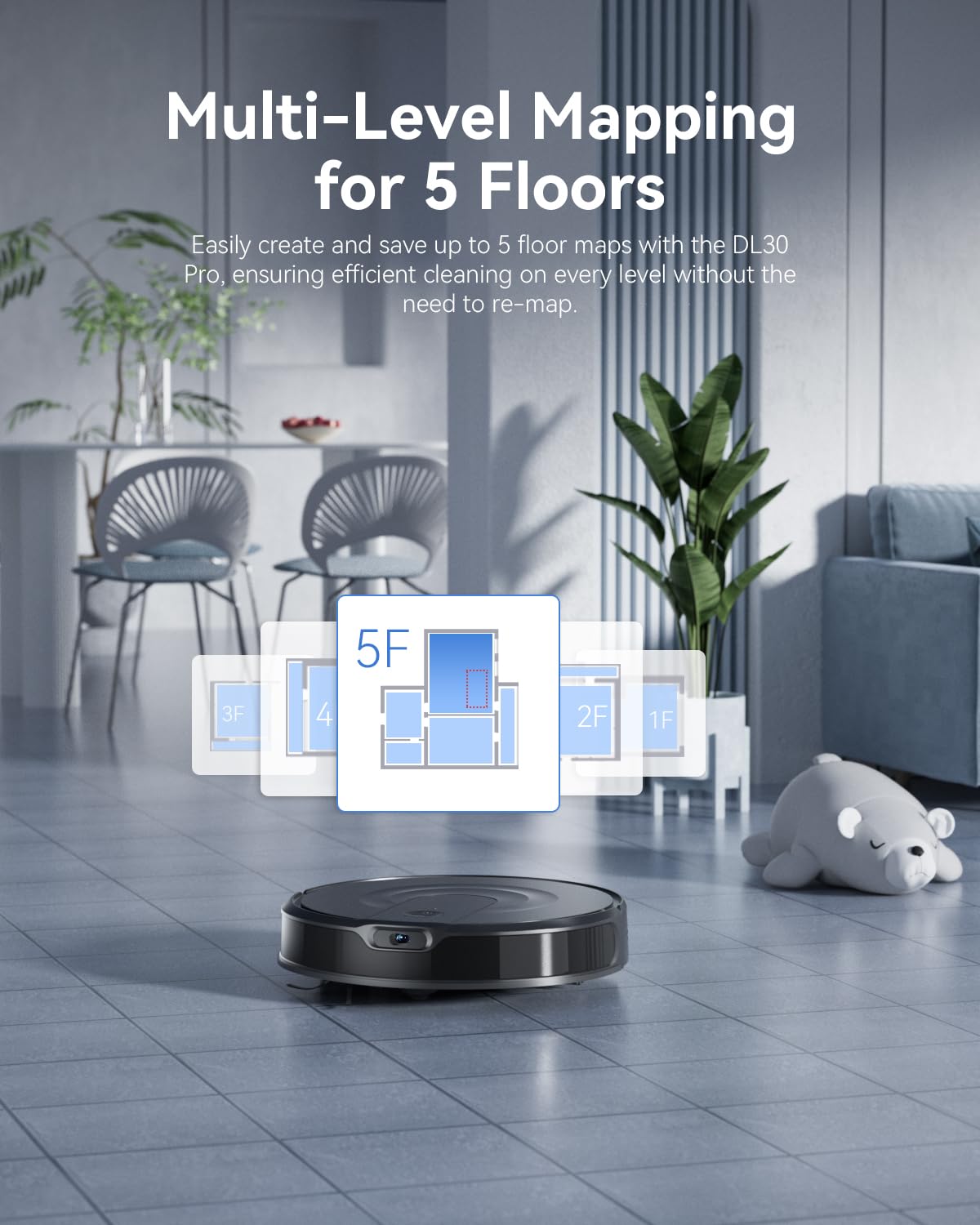 Kokaidia Robot Vacuum and Mop Combo, LiDAR Navigation, 9000Pa Suction Robotic Vacuum Cleaner โ Ultra Slim Design, 200 Min Runtime, Auto Recharge, Customizable Cleaning for Pet Hair, Hard Floors Kokaidia