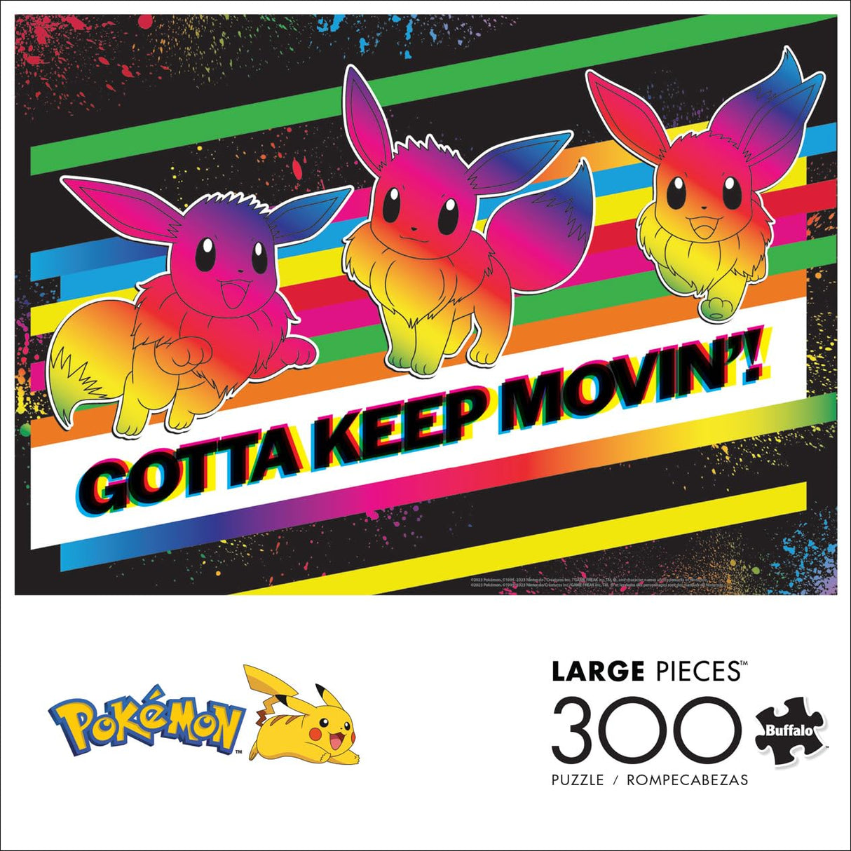 Buffalo Games - Pokemon- Gotta Keep Movin' - 300 Piece Jigsaw Puzzle for Adults Challenging Puzzle Perfect for Game Nights - Finished Size is 21.25 x 15.00 Buffalo Games