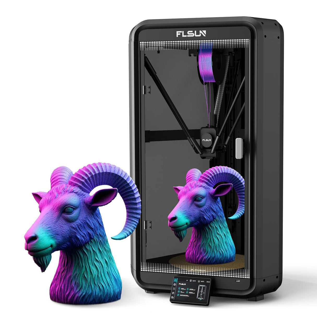 FLSUN T1 Pro 3D Printer, 1000mm/s High-Speed Printing, 60℃ Chamber Heat, Fully Auto Leveling and AI Camera, Support 300°C Print, Large Print Size 11.2"" x11.2 x13 FLSUN