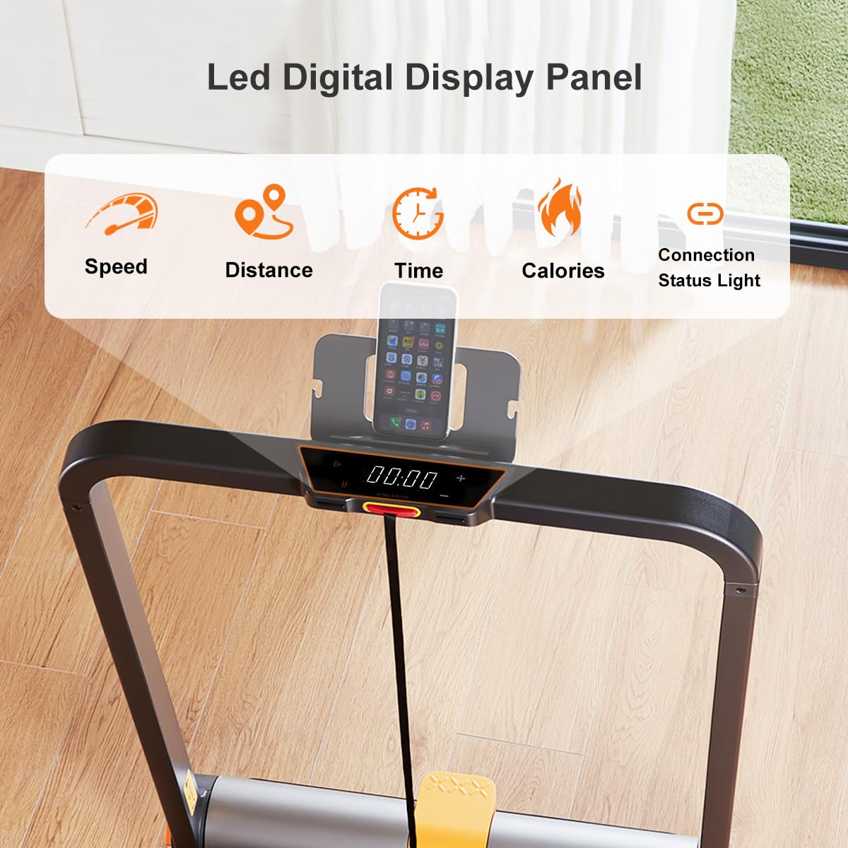 WALKINGPAD MC11 Folding Treadmill 2 in 1 Walking Pad Under Desk Foldable Walking and Running Treadmills for Office and Home No Installation Required 1-7.5mph WALKINGPAD