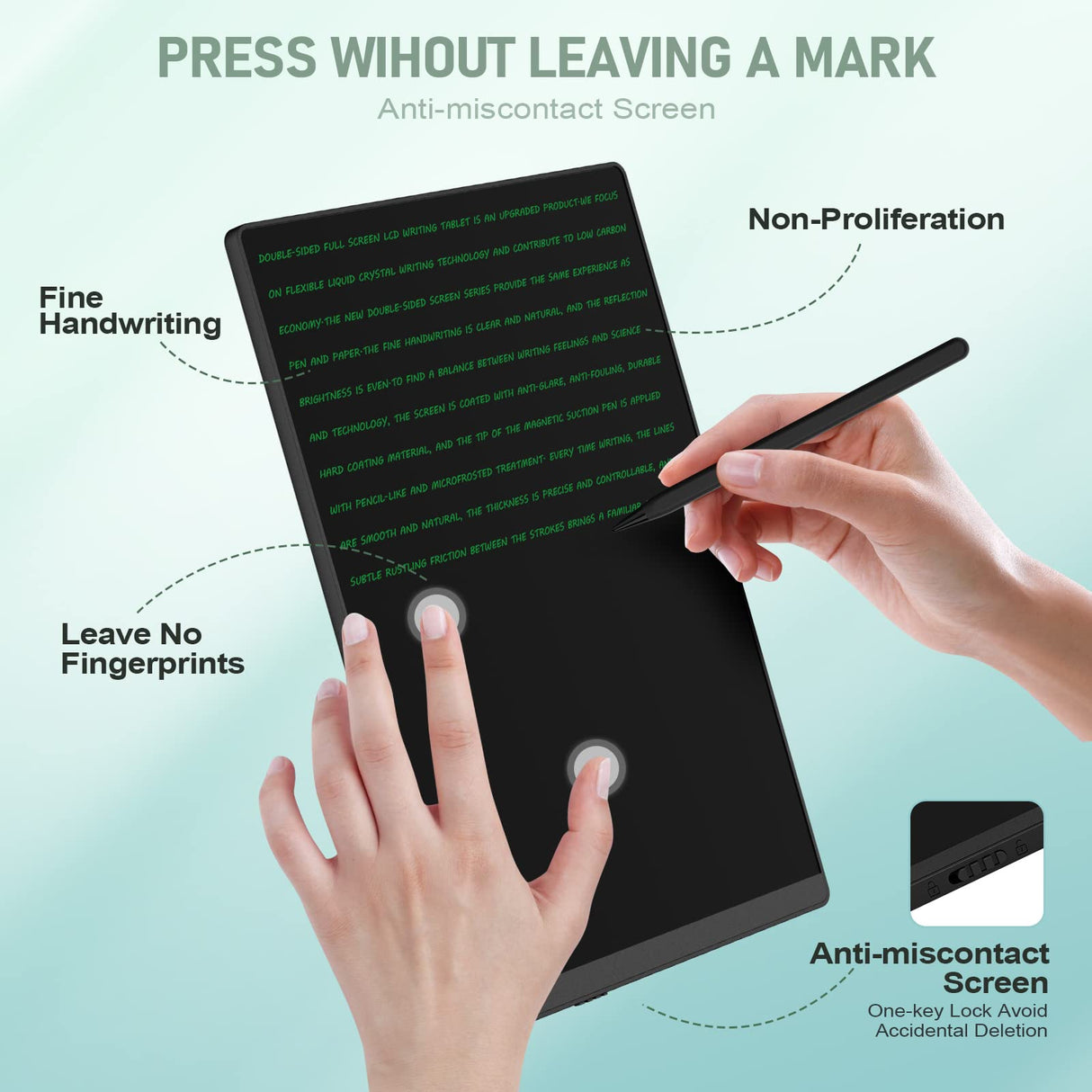 Ksequ LCD Writing Tablet for Adults- 10.5″ LCD Writing Tablet,Double-Sided Full Screen,Digital Notepad for School,Office,Home,Erasable,Reusable Ksequ