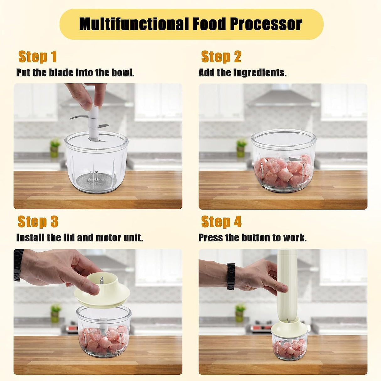 Hand Mixer Electric Handheld, Electirc Whisk, Handheld Mixer Electric, Hand Held Mixers, Cordless Hand Mixer, Mini Mixer, Whisk for Cooking, Rechargeable Handmixer and Whisker, 4-Speed,10Oz PowCube