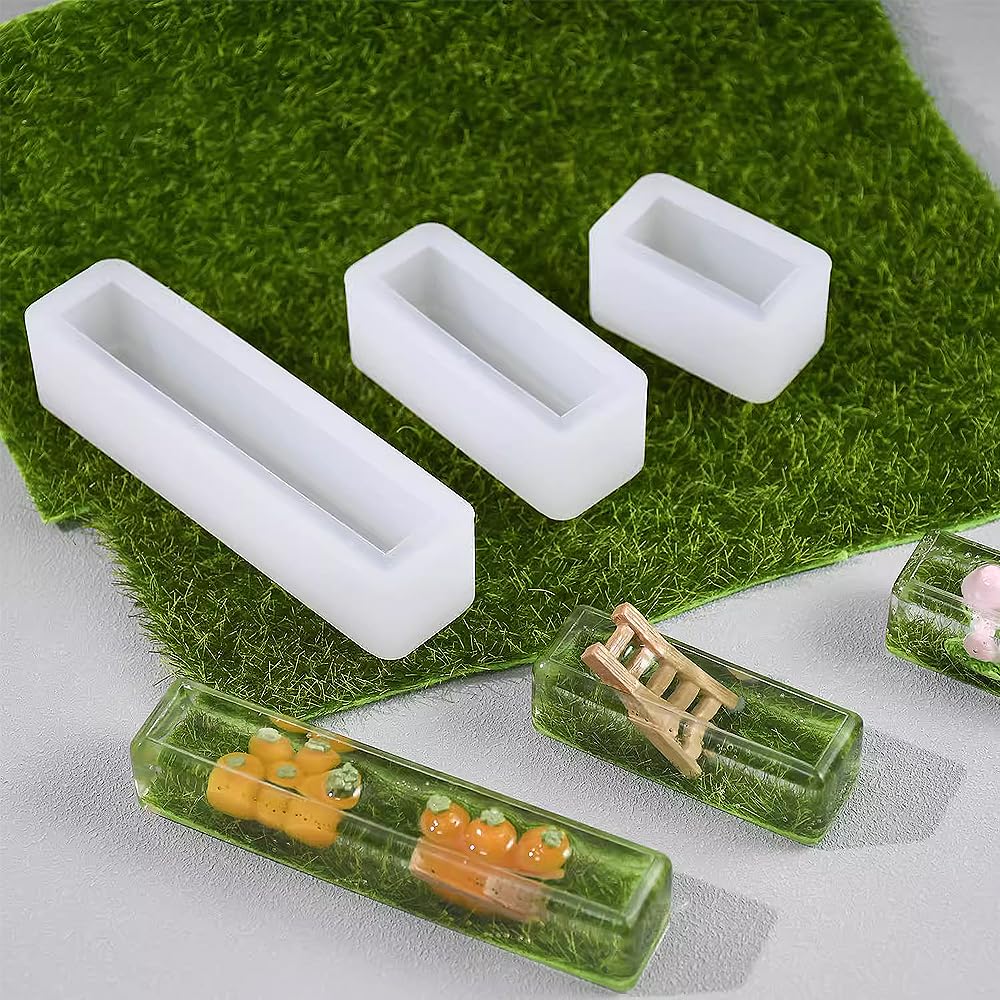 RESINWORLD Upgraded 10 Sizes Epoxy Resin Molds Silicone Kit, Square Rectangle Silicone Molds for Resin, Soap, Candles, Specimen, Dried Flower ResinWorld