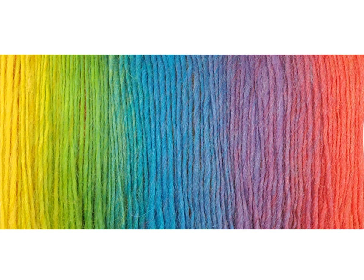 2 Skeins Rainbow Soft Yarn 100% Wool Gradient Multi Color Yarn for Crocheting Knit Total Length 180m×2(196yds×2,50g×2)-11 NICEEC
