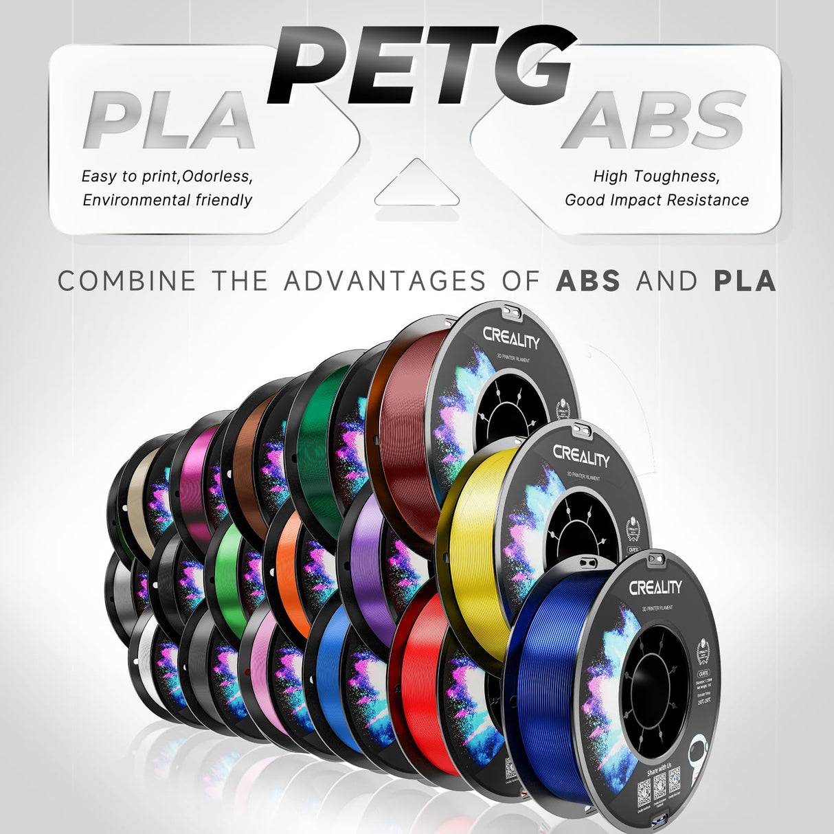 CREALITY PETG Filament 1.75mm 3D Printer Filament, 1kg (2.2lb) Neatly Wound Spool, Dimensional Accuracy ±0.03mm, Fit for Ender, Bambu Lab, Anycubic,ELEGOO FDM Printers, Brown Creality