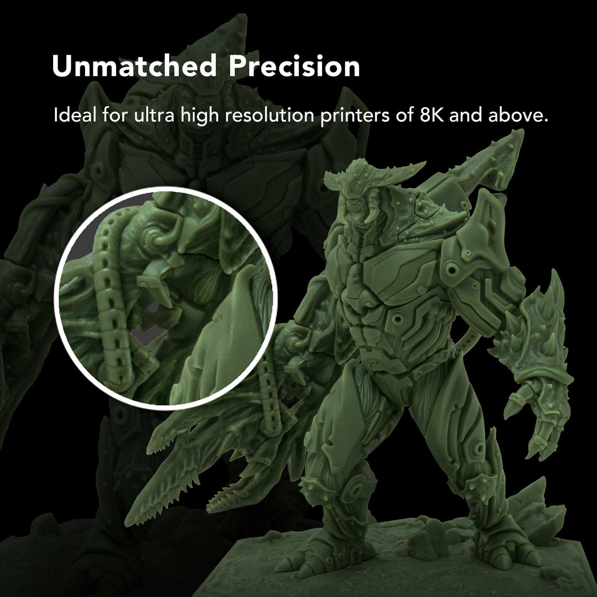 phrozen Aqua Hyperfine Photopolymer Resin for 9K, 12K or Higher Resolution 3D Printers, 405nm LCD UV-Curing 3D Printing with Low Shrinkage & Superior Precision, Smooth Surface Finish (Green, 1KG) phrozen