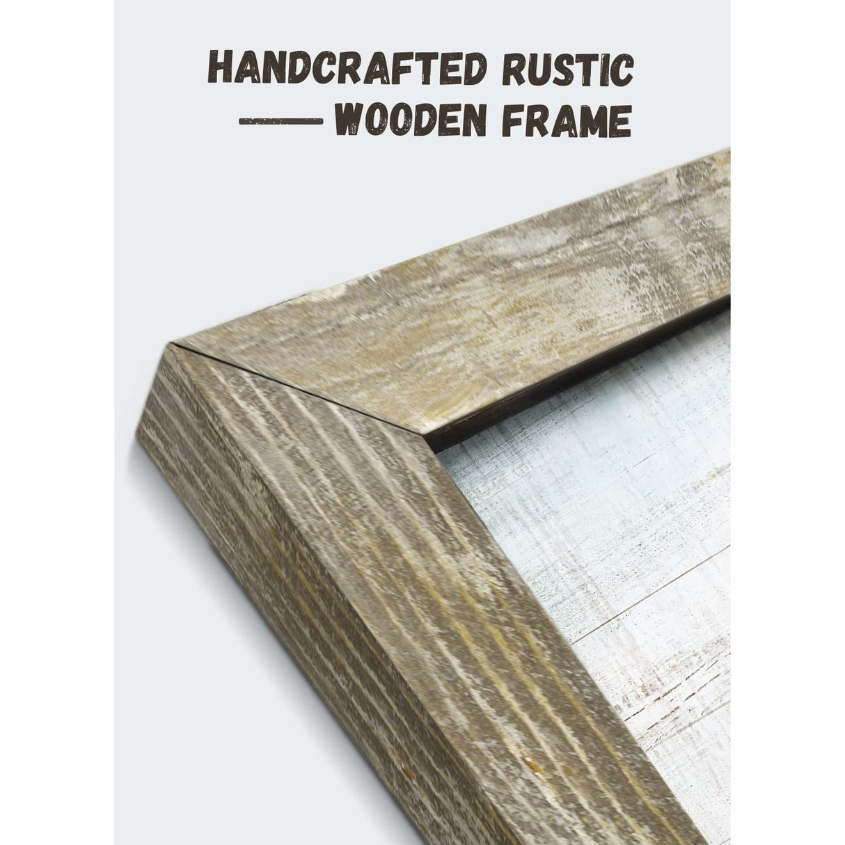 Wooden Picture Art Wall Decor: Rustic Old Barn Artwork American Flag Painting Grey Windmill Prints Landscape for Farmhouse Home Living Room Decoration WALLSUP DECOR