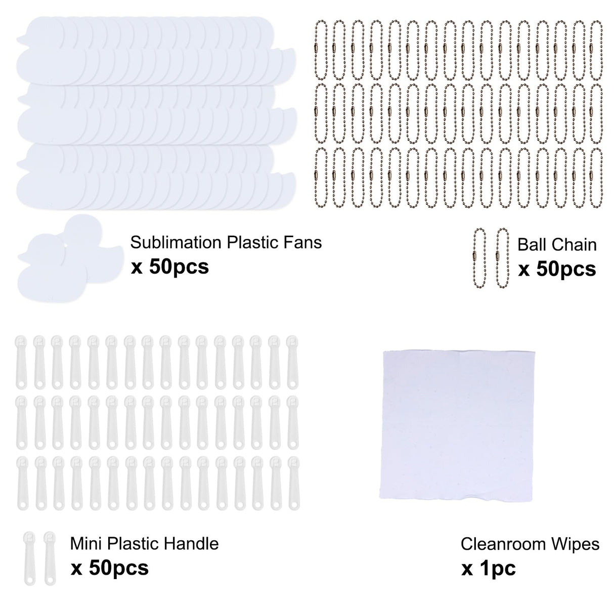 InfiniteSub -151pcs Mini Sublimation Handheld Fans Keychain Set - Duck, DIY Custom Blank Double-Sided Plastic Hand held Fans for Bible Story Wedding Favors School Graduation Birthday Party Souvenirs Generic