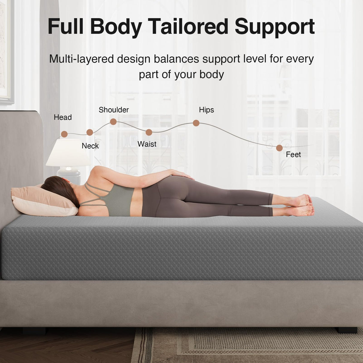 Novilla Queen Mattress 12 Inch, Queen Memory Foam Mattress for Cool Night Sleep & Pressure Relief, Wave Airflow Foam Mattresses for Heat Dissipation, CertiPUR-US Certified Mattresses in a Box Novilla