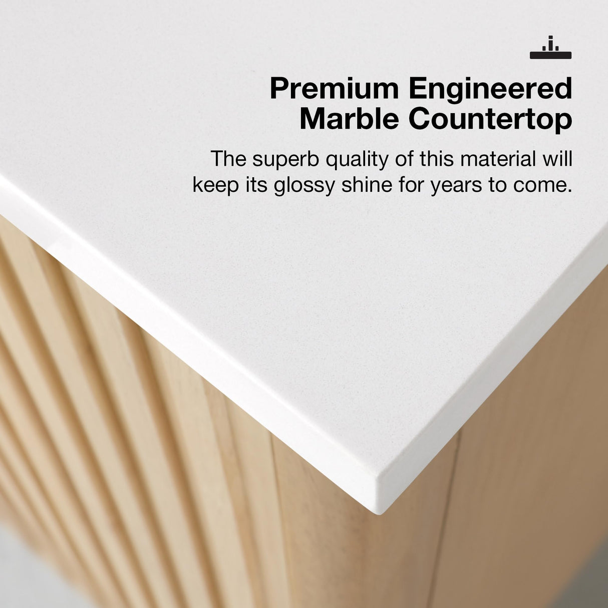 OVE Decors Indy 60 in. Undermount Double Sink Bathroom Vanity with White Engineered Marble Top, Rustic Ash OVE Decors