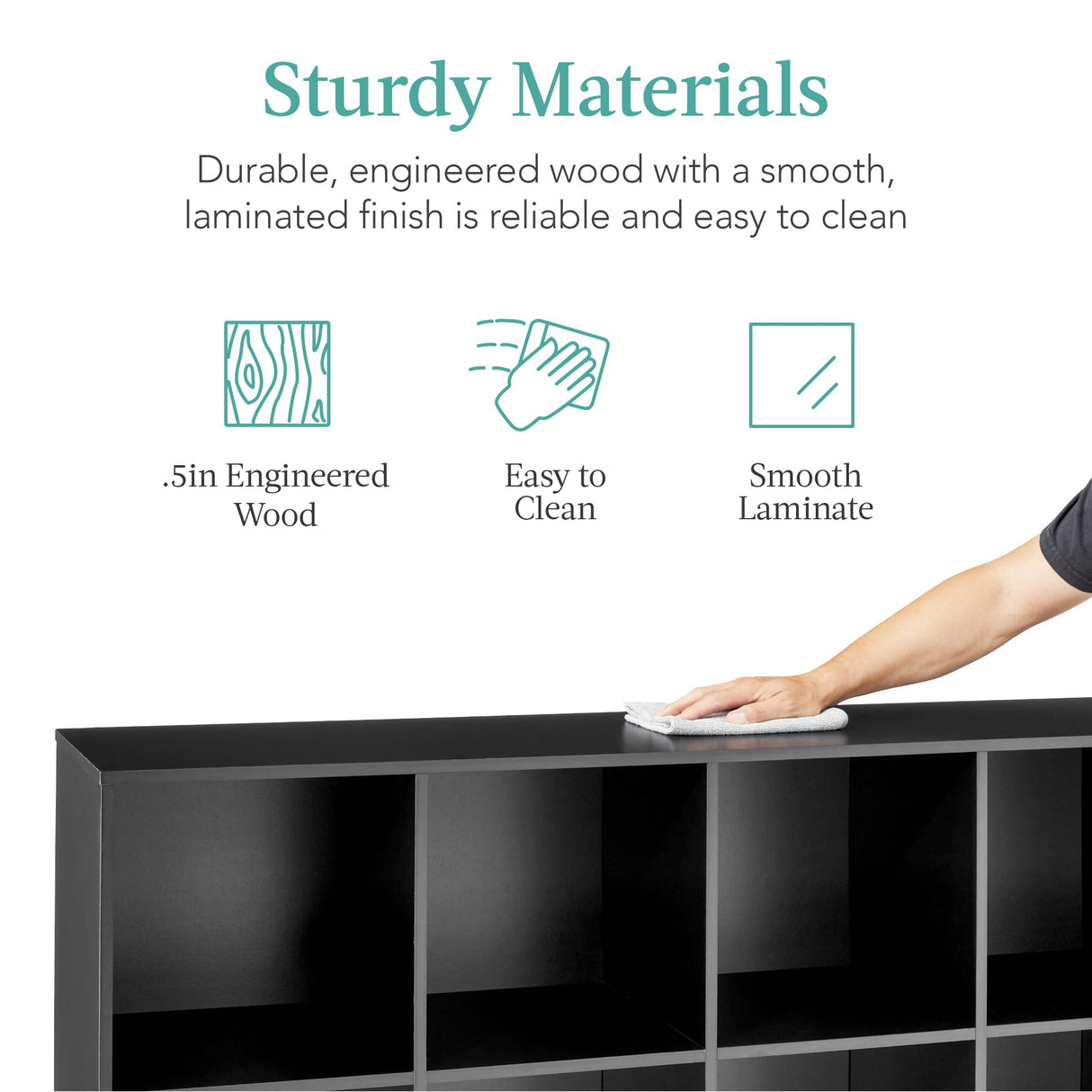 Best Choice Products 8-Cube Storage Organizer, 11in Shelf Opening, Bookcase, Display Shelf, Customizable w/ 3 Removable Back Panels – Black Best Choice Products